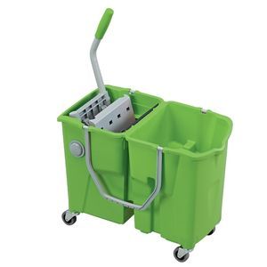 carro de limpieza / para desechos / con cubo / médico