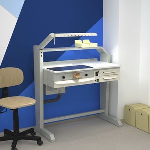 puesto de trabajo para laboratorio dental con luz