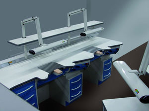 puesto de trabajo para laboratorio dental doble