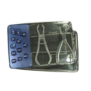 kit de instrumentos para diques dentales
