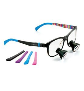 lupa binocular con montura de gafas
