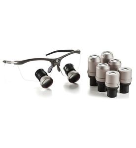 lupa binocular con montura de gafas