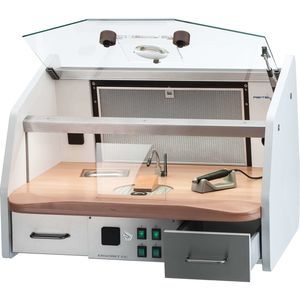 puesto de trabajo para laboratorio dental con cajones