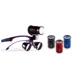 lupa binocular con montura de gafas