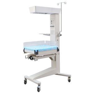 mesa de reanimación neonatal con lámpara de fototerapia