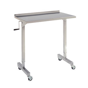 mesa de instrumentos con ruedas / de altura regulable / de acero inoxidable