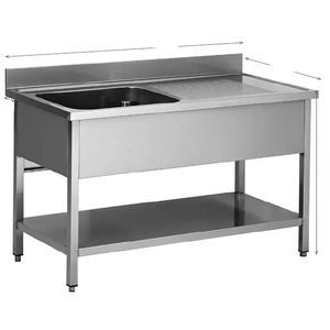 mesa de laboratorio con fregadero 1
