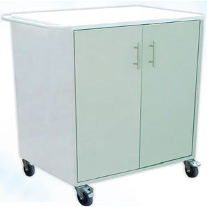 carro de almacenamiento / para ropa limpia / con 2 puertas / médico