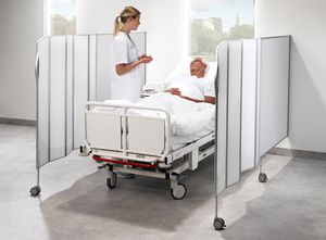biombo médico plegable