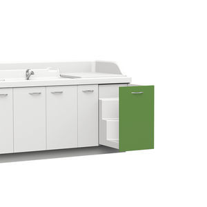 mueble cambiador con lavabo
