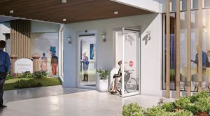 automatismo de puerta para sala de hospital