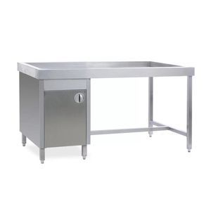 mesa de embalsamamiento de acero inoxidable