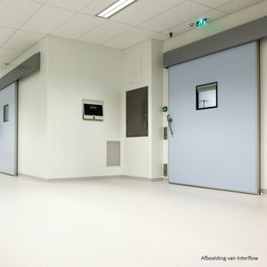 puerta corredera / para sala de operaciones / para resonancia magnética / para unidad de radiología