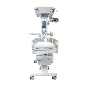 mesa de reanimación neonatal con lámpara de fototerapia