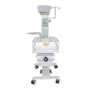 mesa de reanimación neonatal con lámpara de fototerapia 1