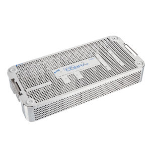 bandeja de esterilización para instrumental / de acero inoxidable / perforada