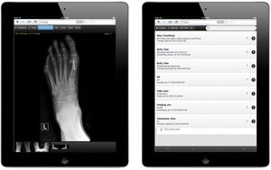aplicación para iOS para imágenes médicas