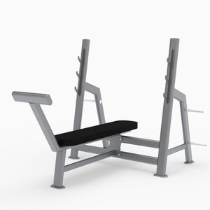 banco de musculación plano