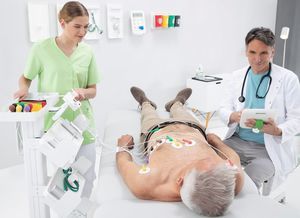 electrocardiógrafo para diagnóstico en reposo