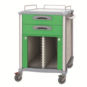carro de almacenamiento / para historias clínicas / con cajón / médico