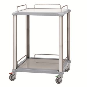 carro para aparato / para instrumental / con bandejas / médico