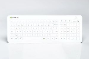 teclado médico con alfombrilla táctil