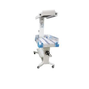 mesa de reanimación neonatal con lámpara de fototerapia 1