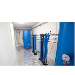 unidad de distribución de gases medicinales con botella de oxigeno