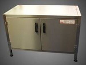 mesa de laboratorio de acero inoxidable
