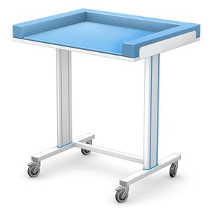 mesa para cambiar pañales / rectangular / con ruedas