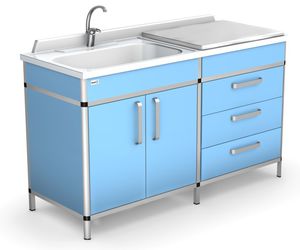 mesa para cambiar pañales / rectangular / con fregadero