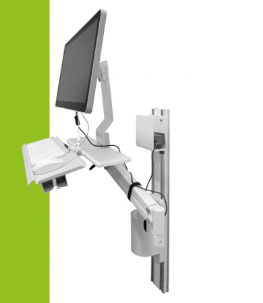 Brazo de soporte reclinable - A132GW - Athena Medical - para monitor / para cirugía / de pared