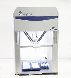Sistema de preparación de muestras robotizado - Scorpion  - SciGene - de laboratorio / para la investigación / de manipuación de líquidos