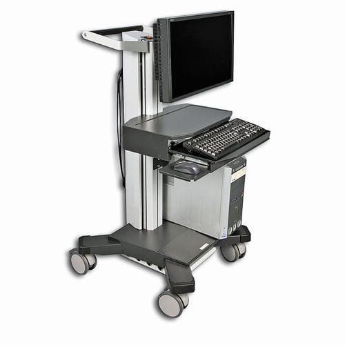 Carro informático de altura variable - SynergyCart® series - Extron / Knurr - con cajón