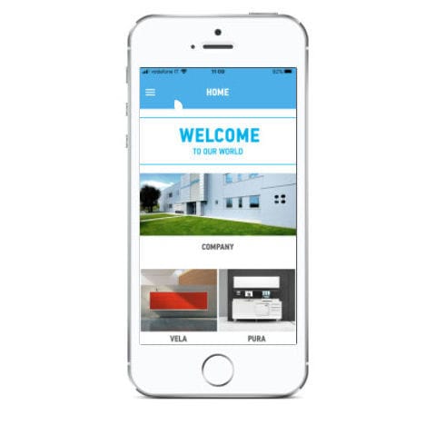 Aplicación para iOS para componentes de mobiliario - LORAN - de diseño / médica / para odontología