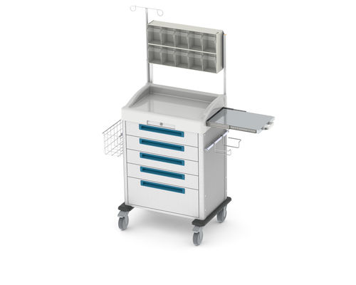 Carro de anestesia - EcoLine - Pegasus Medical Concepts - de emergencia / con cajón / estructura cerrada