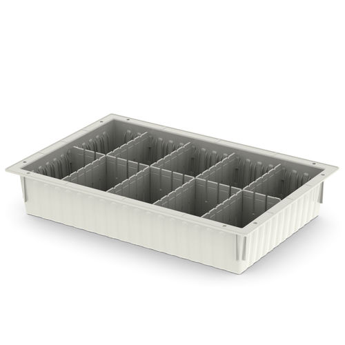 Bandeja médica - 10X40X60 cm - Pegasus Medical Concepts - de ABS / modulable