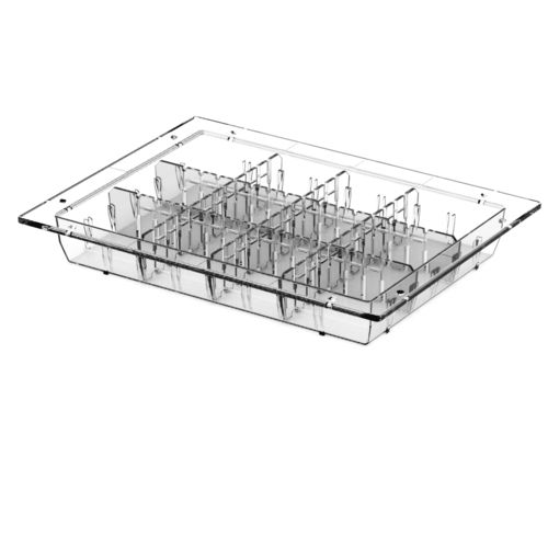 Bandeja médica - Clear Tray - 5X30X40cm - Pegasus Medical Concepts - de policarbonato / modulable