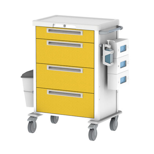 Carro para medicamentos - Ecoline  - Pegasus Medical Concepts - de aislamiento / 5 cajones / 4 cajones