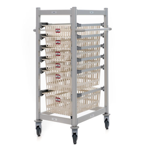 Carro de hospital - SALUS CART Single U + EZ-Slide - Pegasus Medical Concepts - de uso general / de medicamentos / para transporte