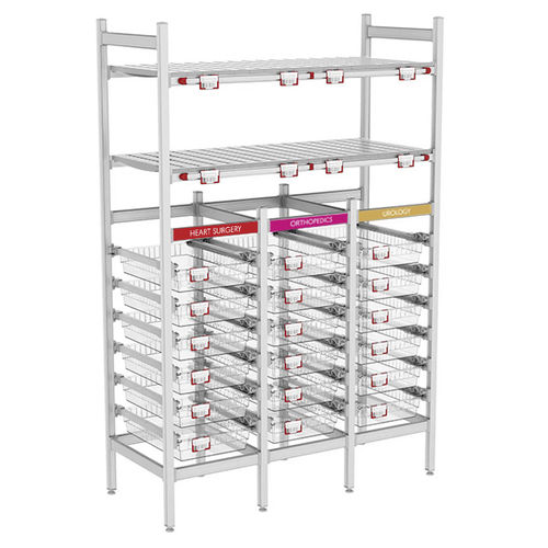 Estantería modular - Top Salus - Pegasus Medical Concepts - para contenedores / para cestas / de farmacia