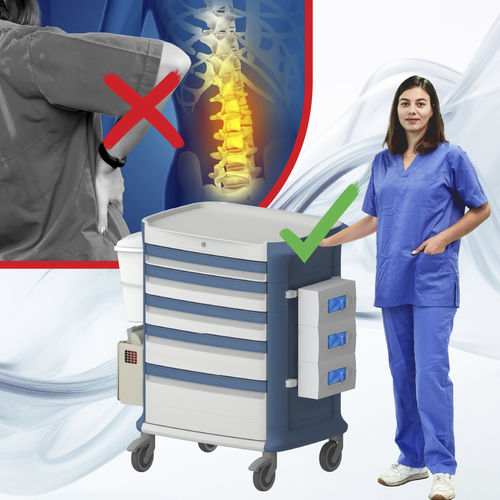 Carro médico - Poly - Pegasus Medical Concepts - para dispositivos médicos / para pantalla médica / de uso general