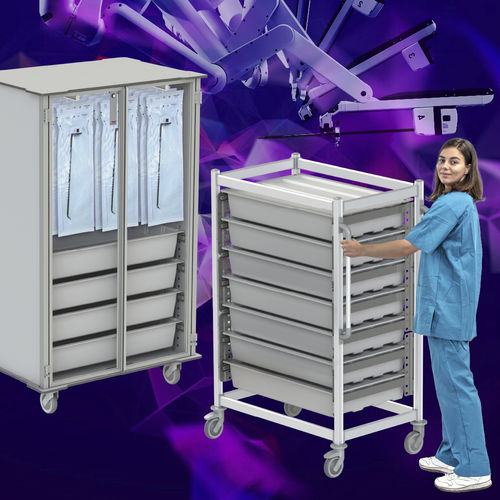 Carro de hospital - Carts for Da Vinci Instruments - Pegasus Medical Concepts - para quirófano / para instrumental quirúrgico / para aparato