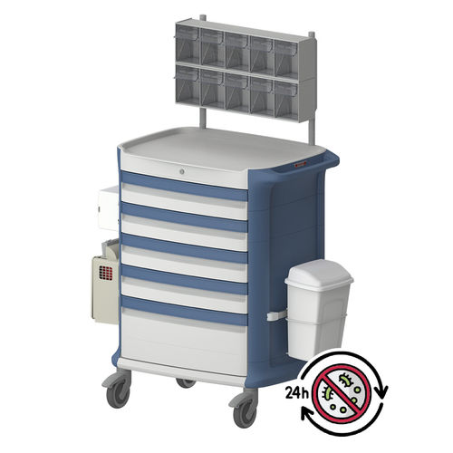 Carro de hospital - POLY PRO  - Pegasus Medical Concepts - para medicamentos / multifunción / con cajón