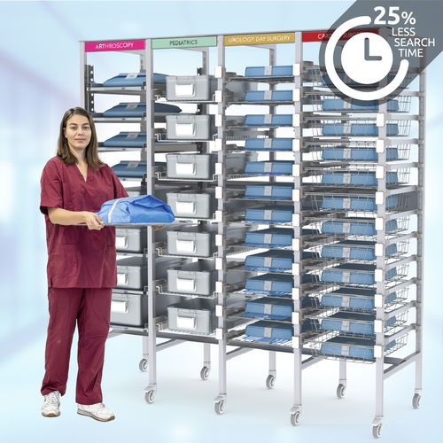 Scaffalatura di stoccaggio de esterilización - Pegasus Medical Concepts - con ruedas / de aluminio