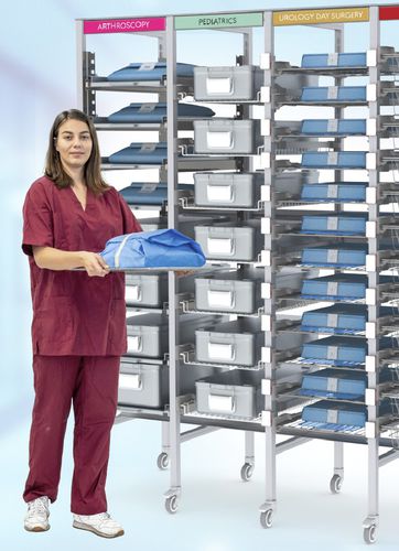 Scaffalatura di stoccaggio de esterilización - Pegasus Medical Concepts - con ruedas / de aluminio