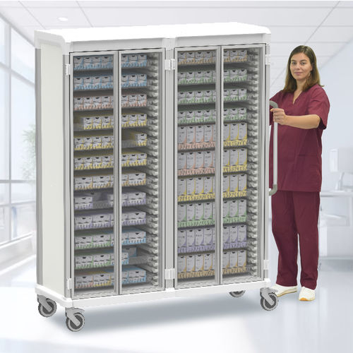 Carro para sutura - Two Columns ClearView - Pegasus Medical Concepts - médico / quirúrgico / para transporte