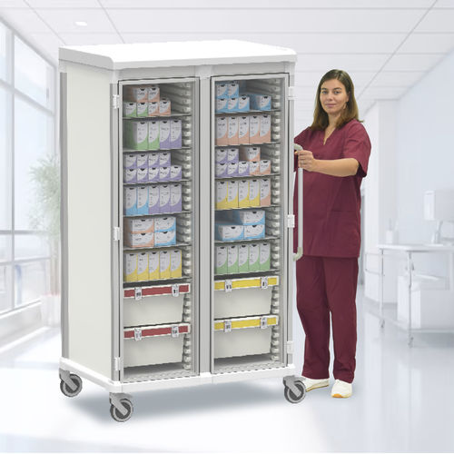 Carro médico - Pegasus Medical Concepts - para objetos esterilizados / para transporte / de almacenamiento