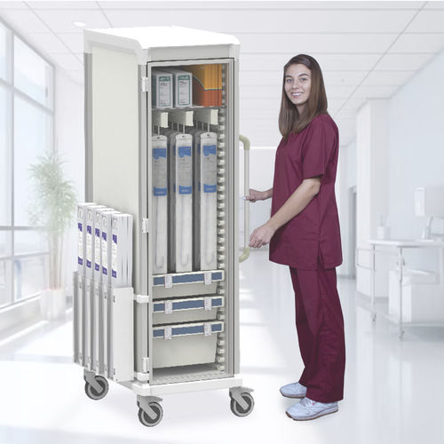Carro médico - Cath &amp; Supply - Pegasus Medical Concepts - para objetos esterilizados / para endoscopia / para transporte