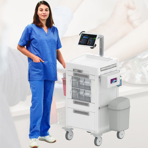 Carro médico - ECOLINE 40x40 Phlebotomy & Tablet - Pegasus Medical Concepts - de hospital / de laboratorio / para instrumental